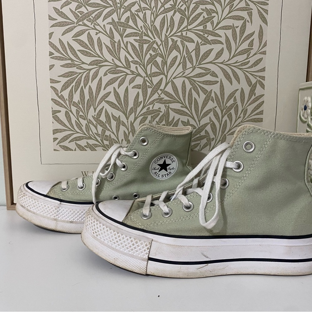 Converse High-Tops in Cream and White